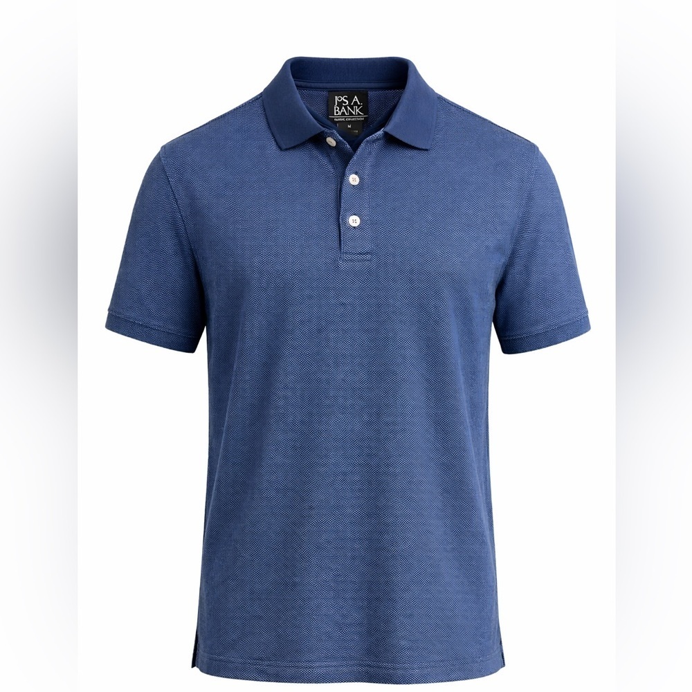 Jos. A. Bank Classic Collection Navy Micro-Dot Polo | Men’s M Cotton